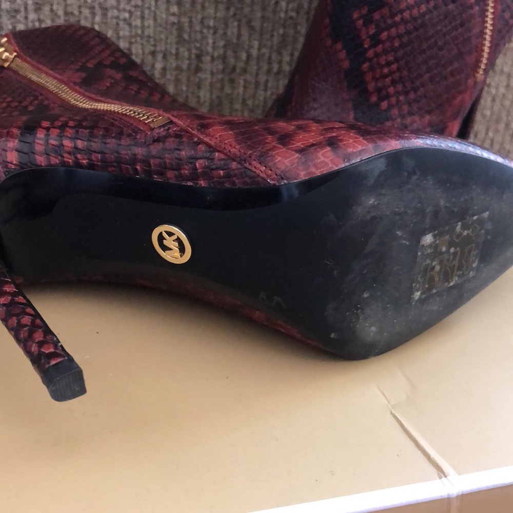Michael Kors Red Ankle Booties - Picture 4 of 6